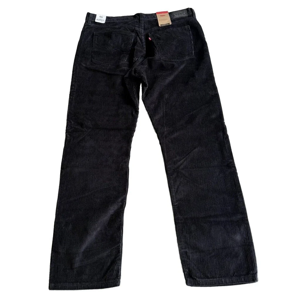 Levi’s Black Corduroy Relaxed Straight Leg Pants Mens Size 33x30 NWT New